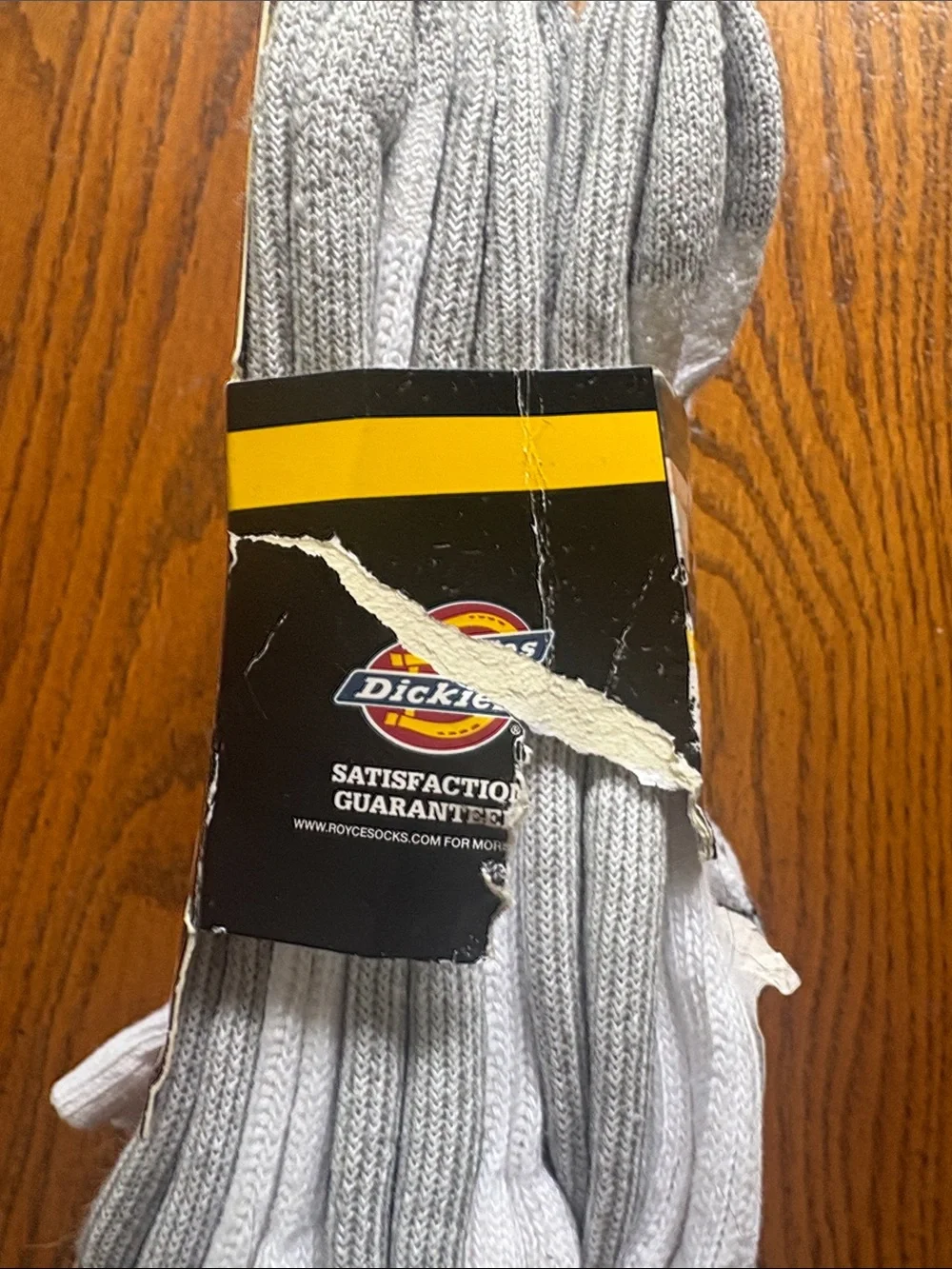 Dickies White & Gray Mid-Crew Dri-Tech Performance Work Socks - 6 Pairs